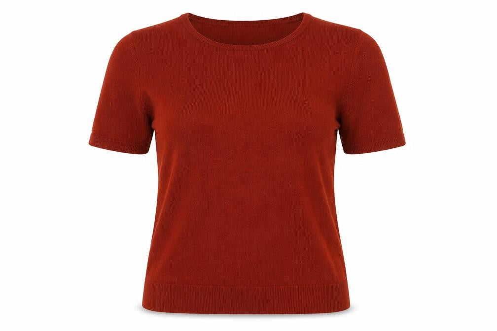 Bonmarché Womens Brown Basic T-Shirt Size 10