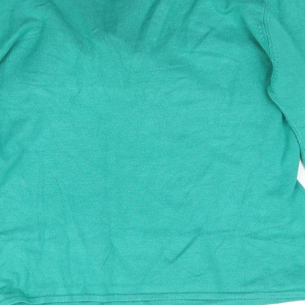 Kaliko Womens Green  Knit Basic Blouse Size 14  - Tie detail