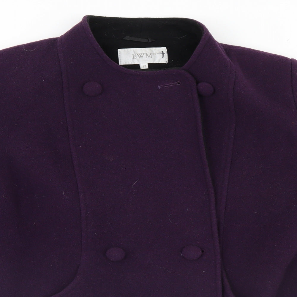 EWM Womens Blue   Overcoat Jacket Size 12