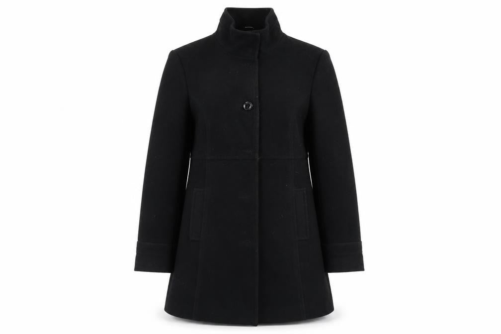 EWM Womens Black   Overcoat Coat Size 12