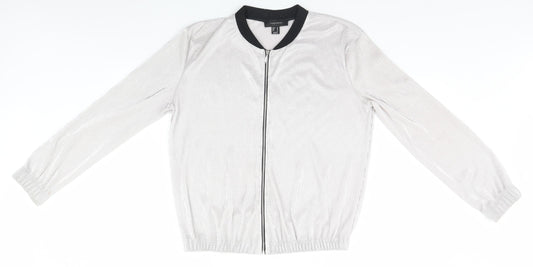 Atmosphere Womens Silver   Full Zip Jumper Size 10