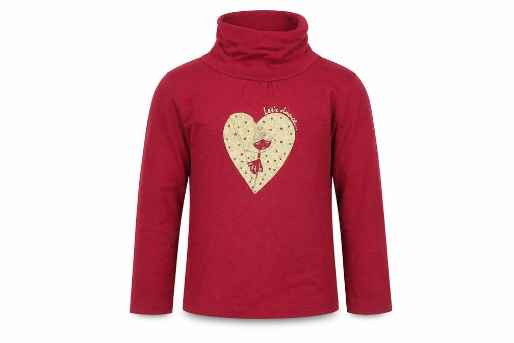 vert baudet Girls Red   Basic T-Shirt Size 4 Years  - lets dance