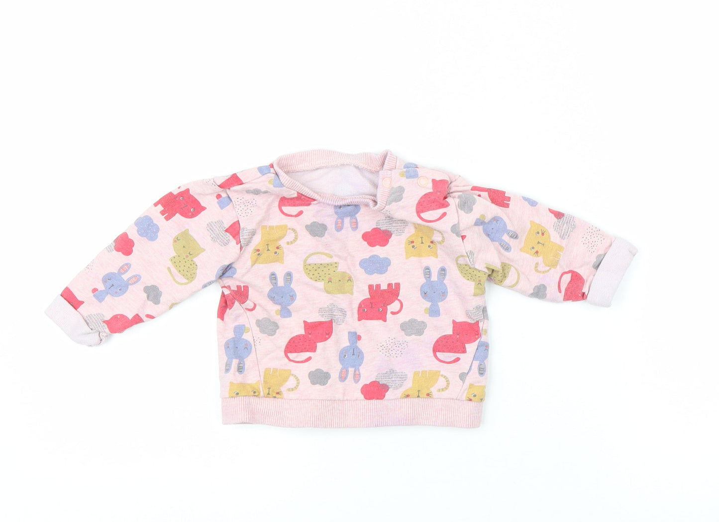 Nutmeg Girls Pink   Pullover Jumper Size 3-6 Months