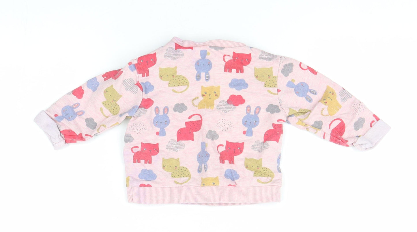 Nutmeg Girls Pink   Pullover Jumper Size 3-6 Months