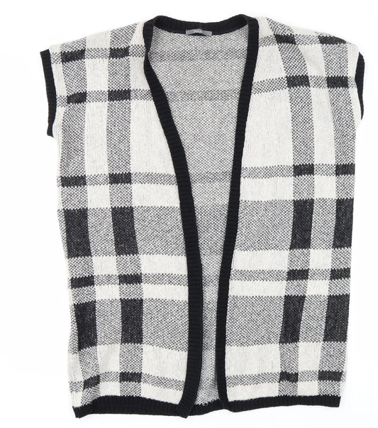 South Womens Grey Plaid  Vest Jumper Size 8