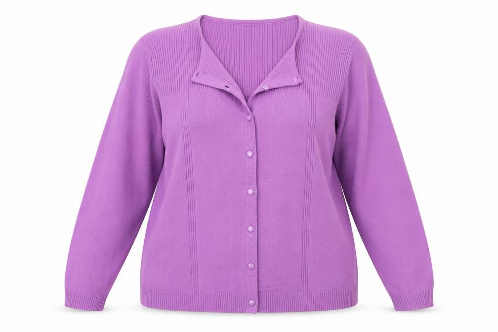 EWM Womens Purple   Cardigan Jumper One Size