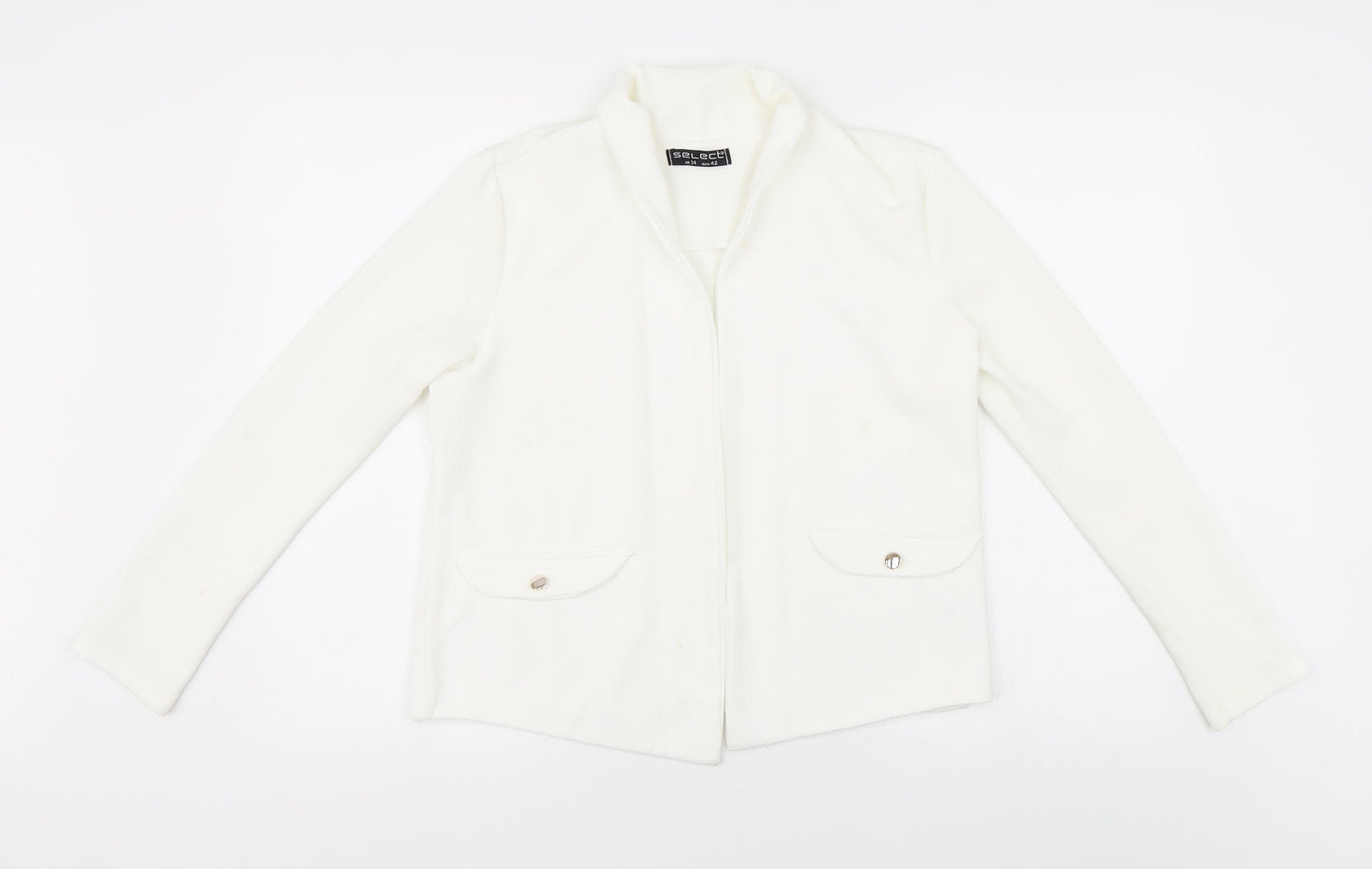 Select Womens White   Jacket Blazer Size 14