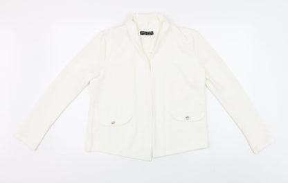 Select Womens White   Jacket Blazer Size 14