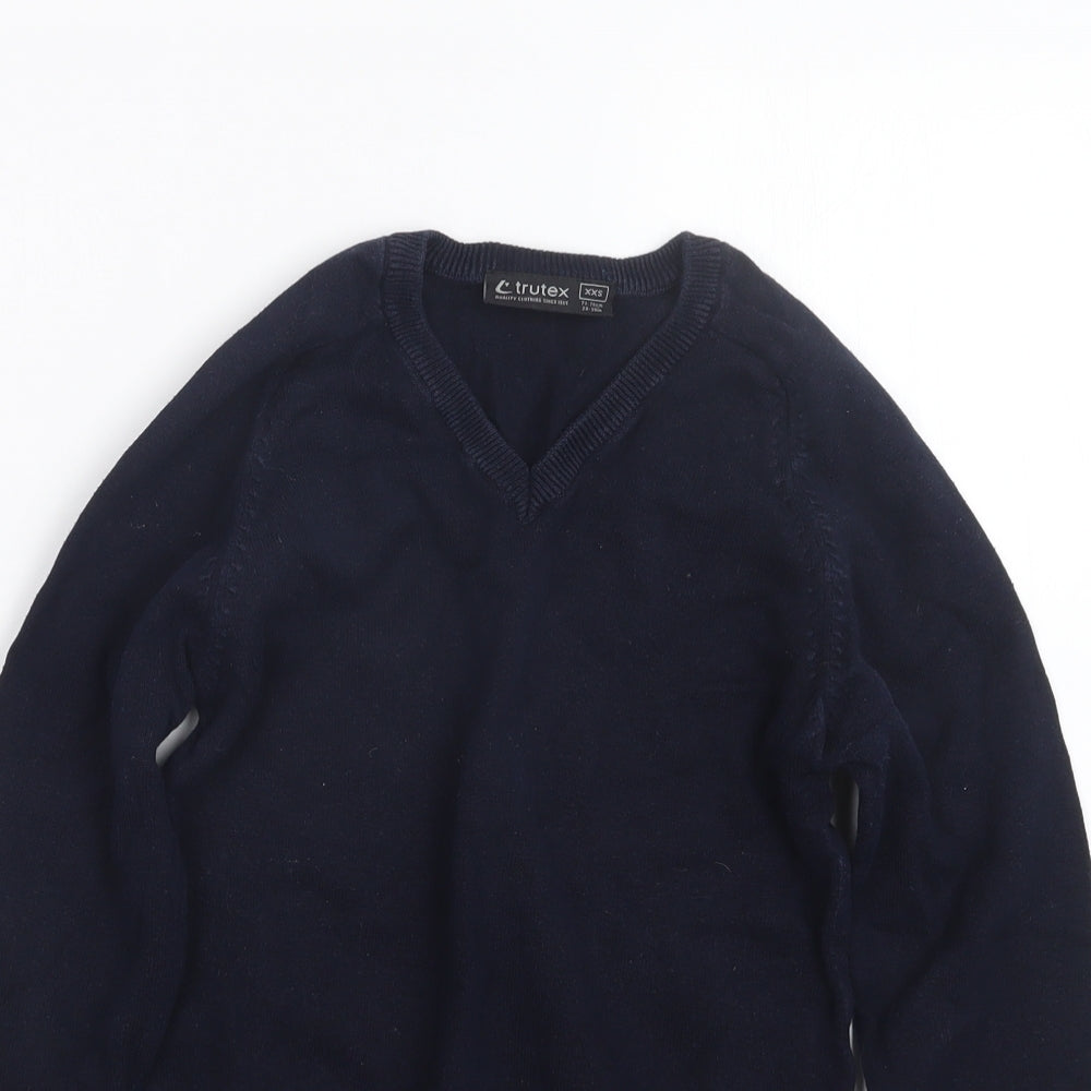 trutex Womens Blue  Knit Pullover Jumper Size 2XS