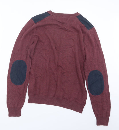 Next Mens Red  Knit Pullover Jumper Size S