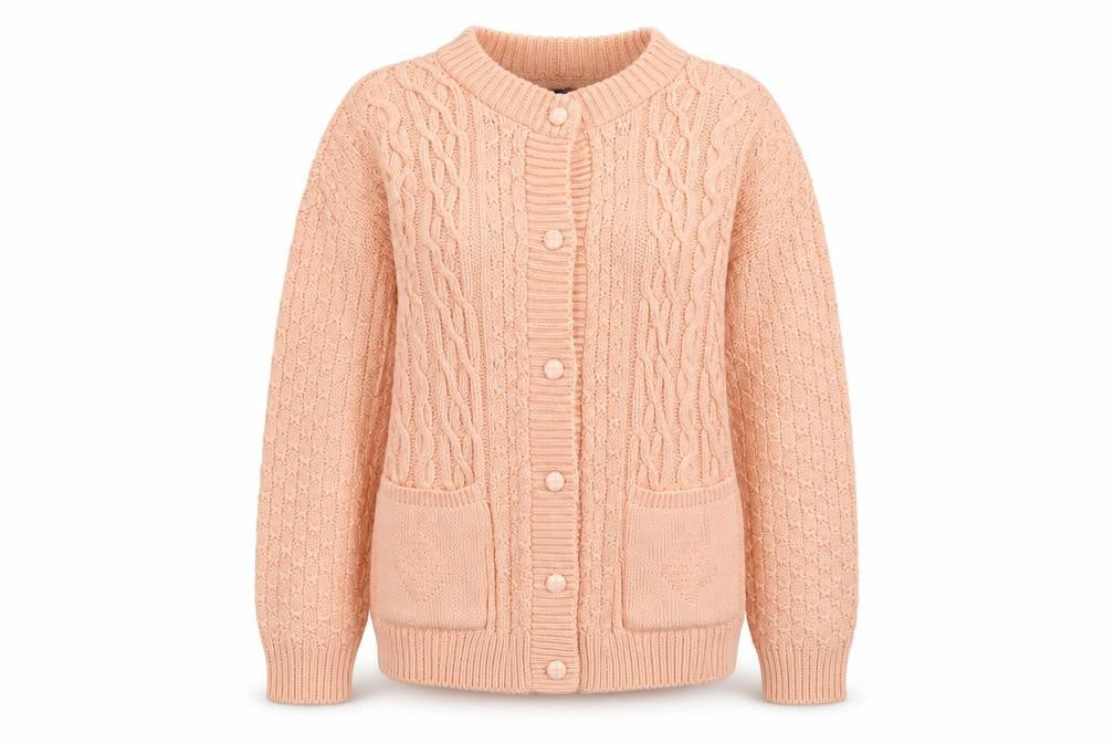 PINK Womens Pink  Knit Cardigan Jumper Size M