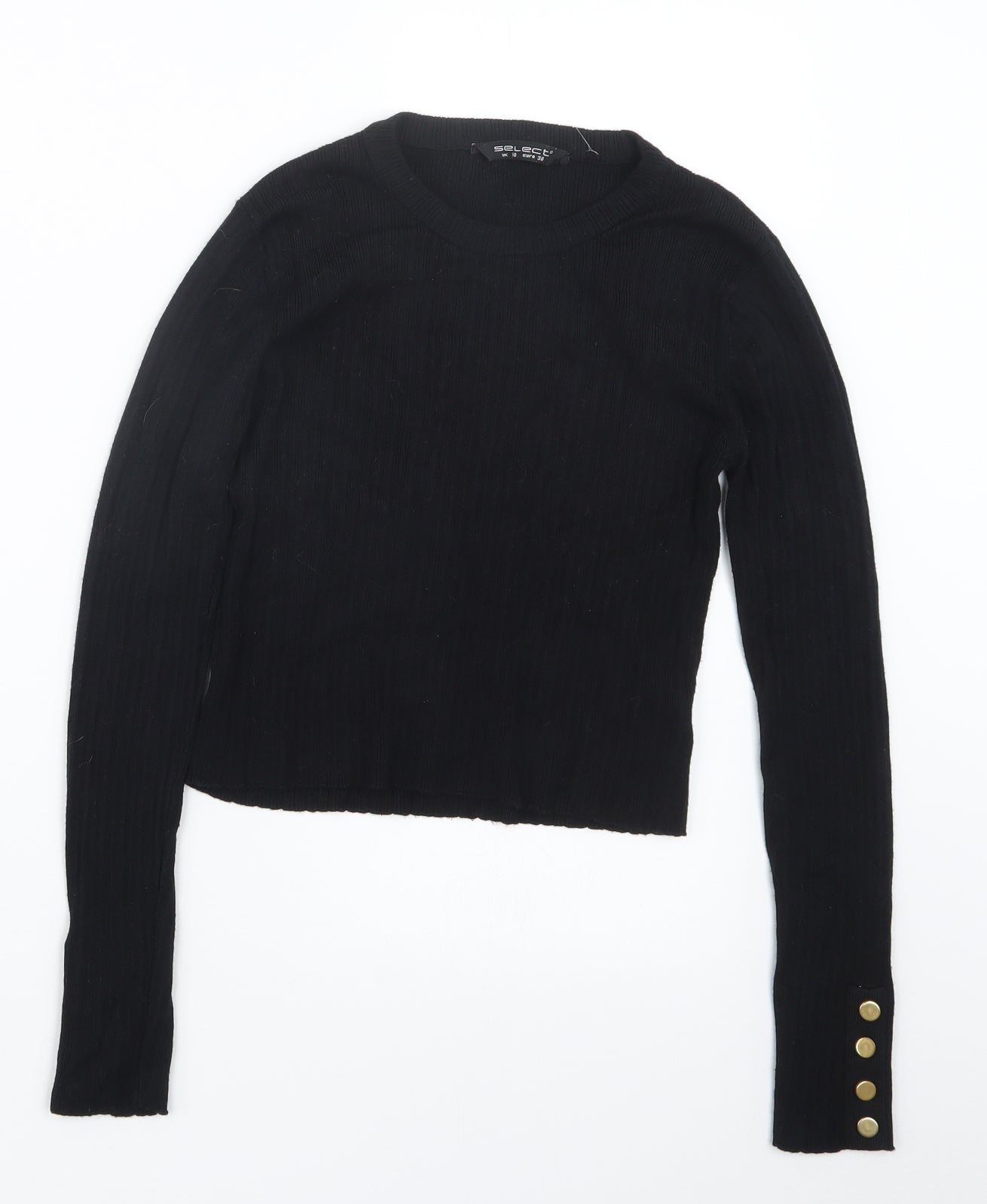 Select Womens Black   Cropped T-Shirt Size 10