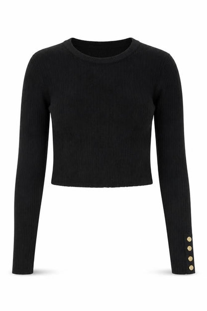 Select Womens Black   Cropped T-Shirt Size 10