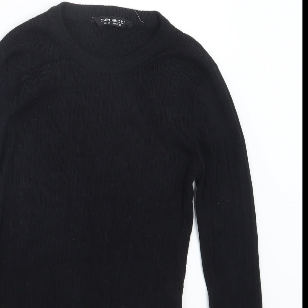 Select Womens Black   Cropped T-Shirt Size 10