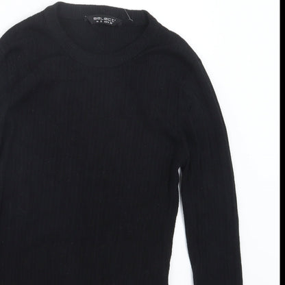 Select Womens Black   Cropped T-Shirt Size 10