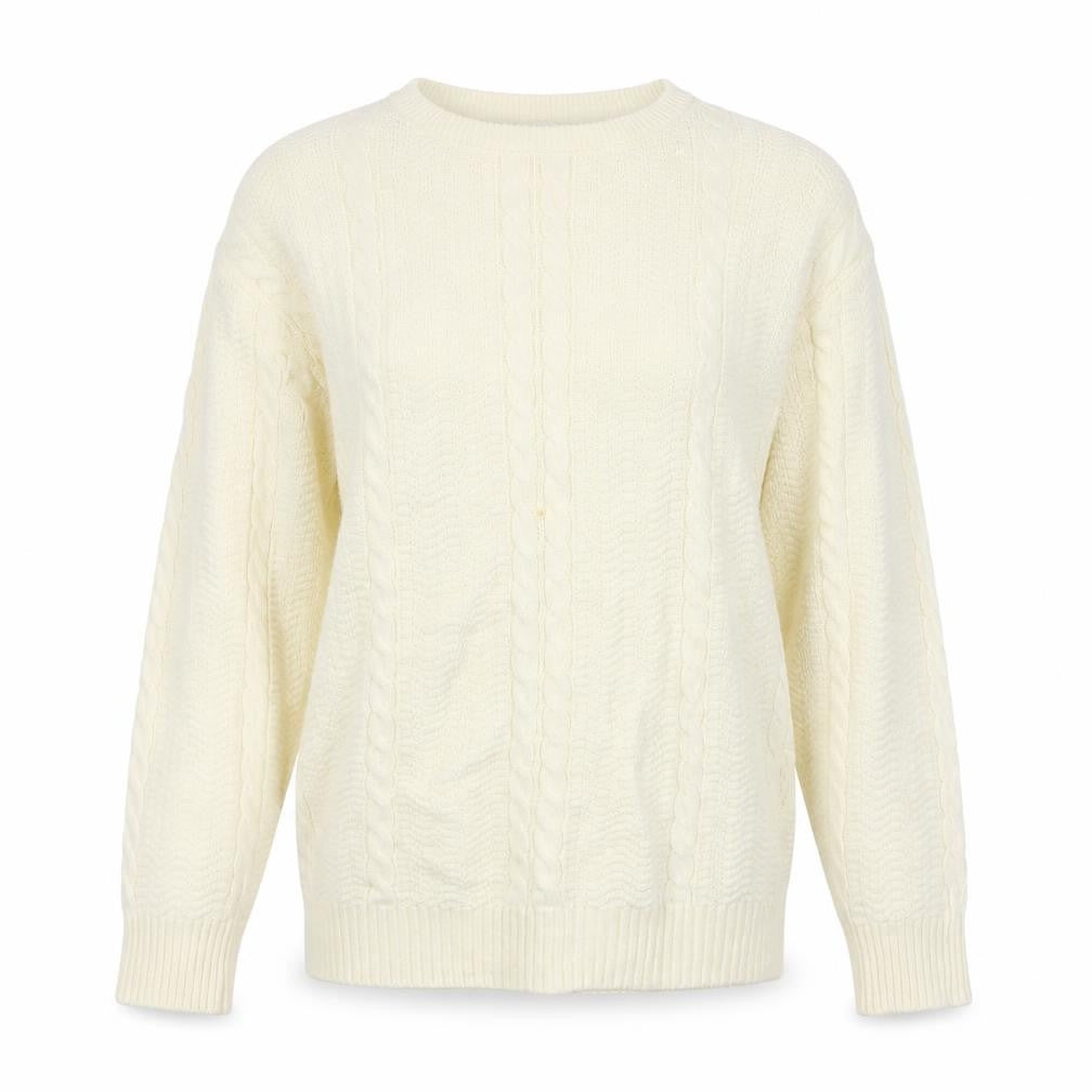 Cotton Traders Womens Ivory  Knit Pullover Jumper Size M