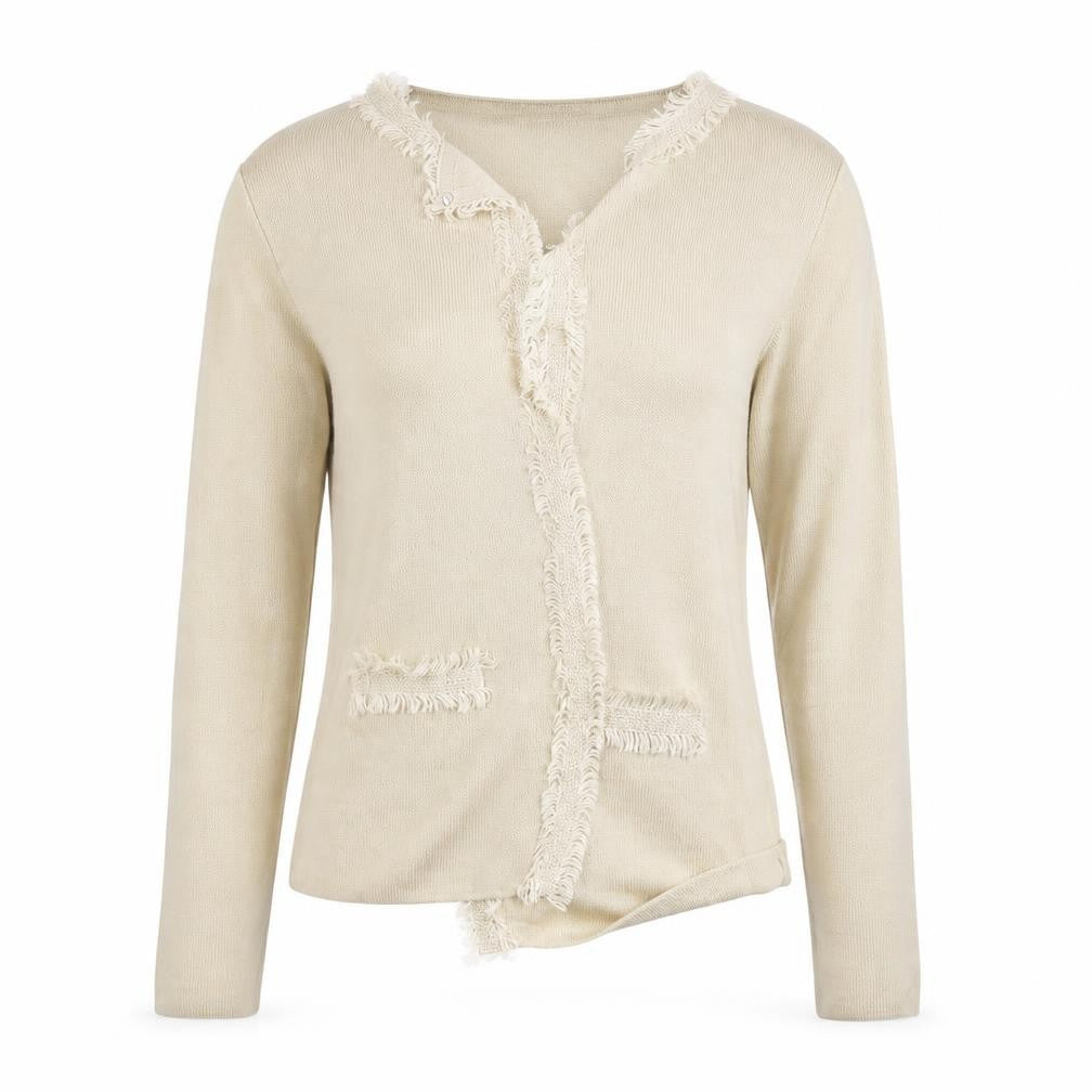 Morghy Womens Beige  Knit Cardigan Jumper Size S