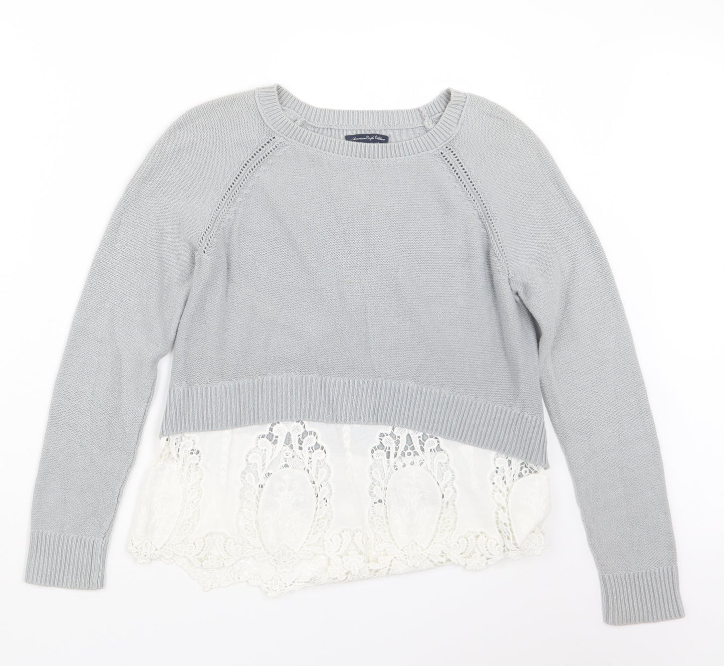 American Eagle Outfitters Womens Grey  Knit Pullover Jumper Size S