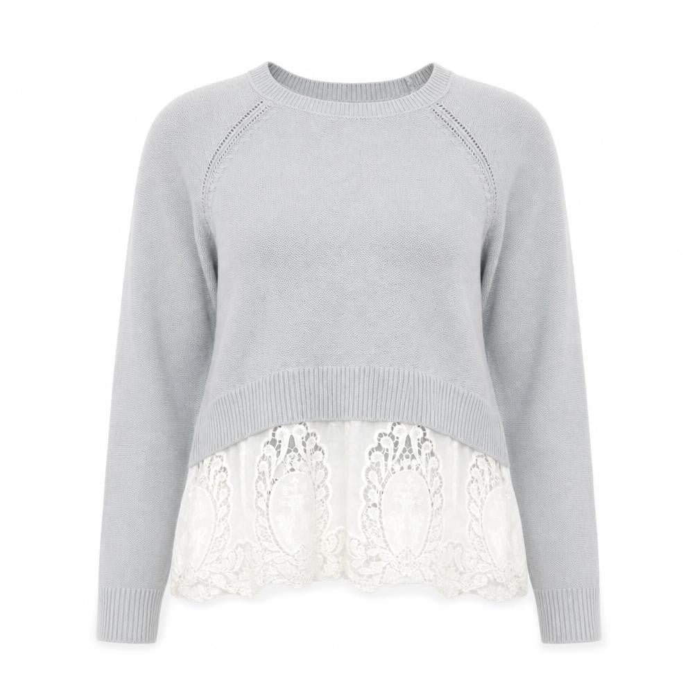 American Eagle Outfitters Womens Grey  Knit Pullover Jumper Size S
