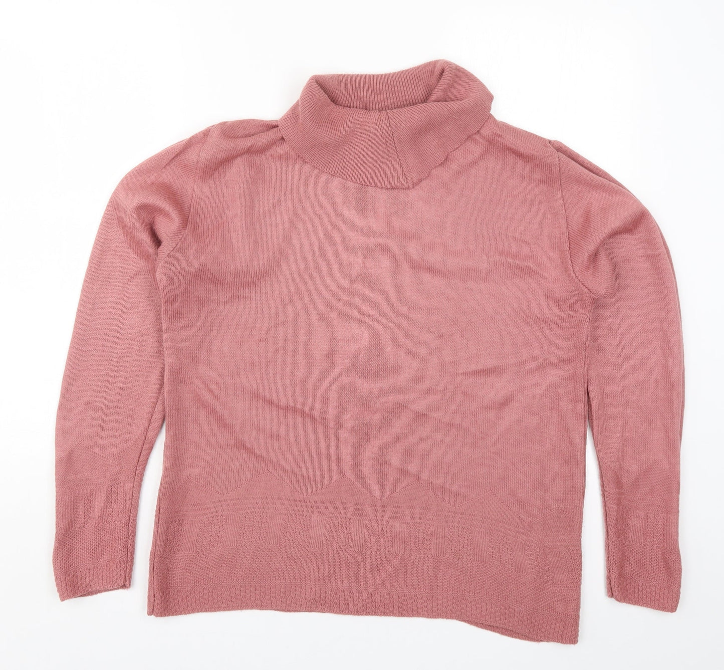 Damart Womens Pink  Knit Pullover Jumper Size 14