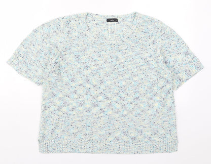 M&Co Womens Blue  Knit Pullover Jumper Size 18