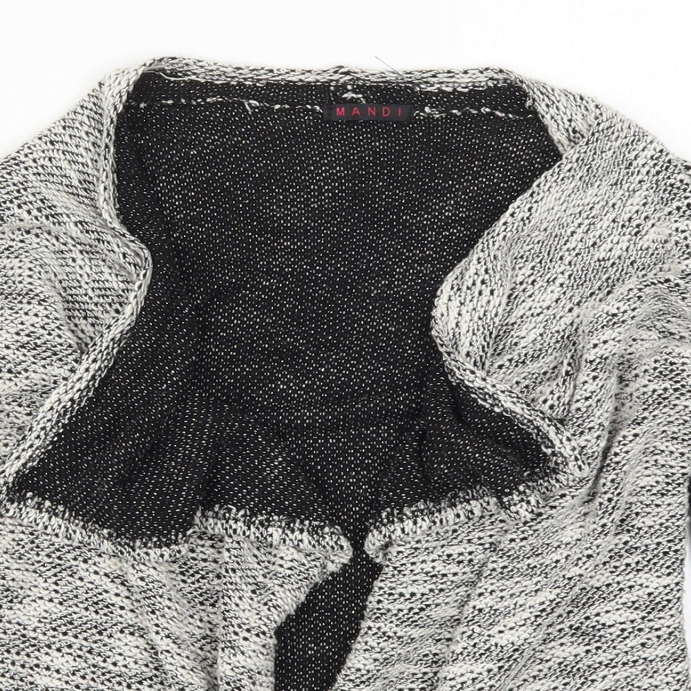 Mandi Womens Grey  Knit Cardigan Jumper Size 8