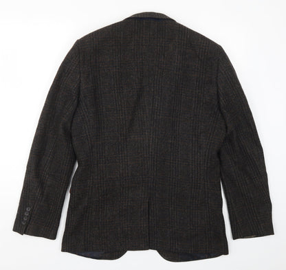 Next Mens Brown Check  Jacket Suit Jacket Size 40