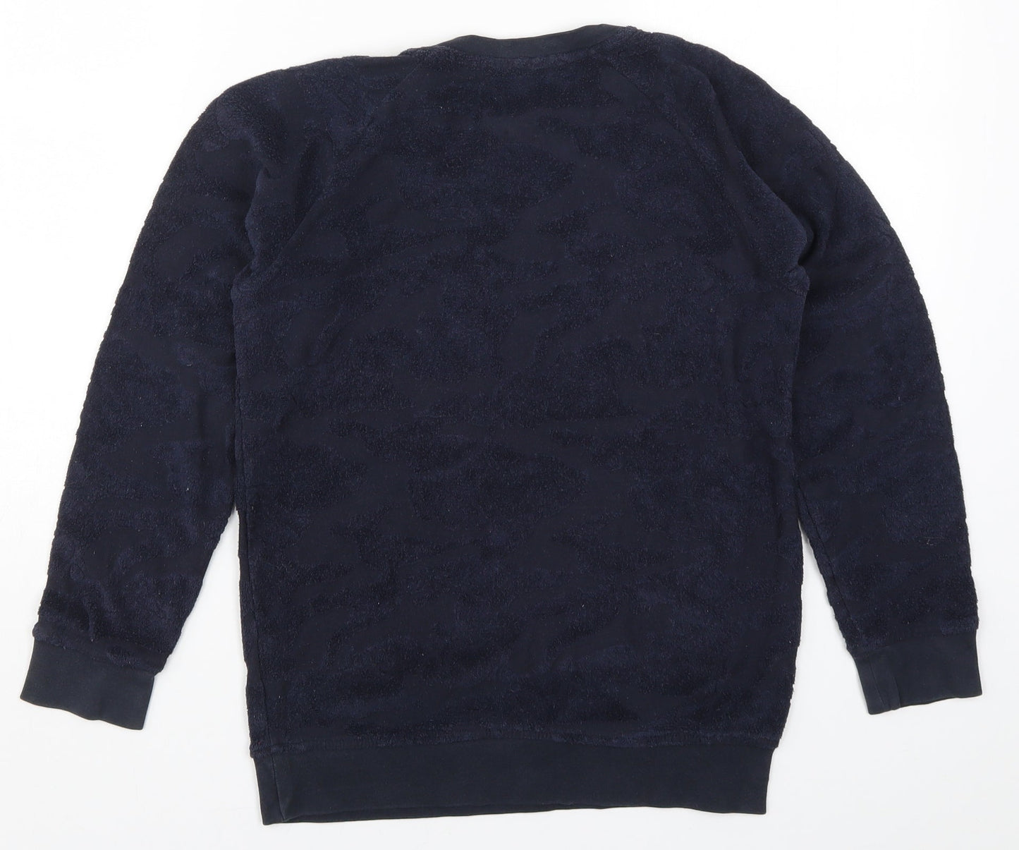 Matalan Boys Blue Camouflage  Pullover Sweatshirt Size 11 Years