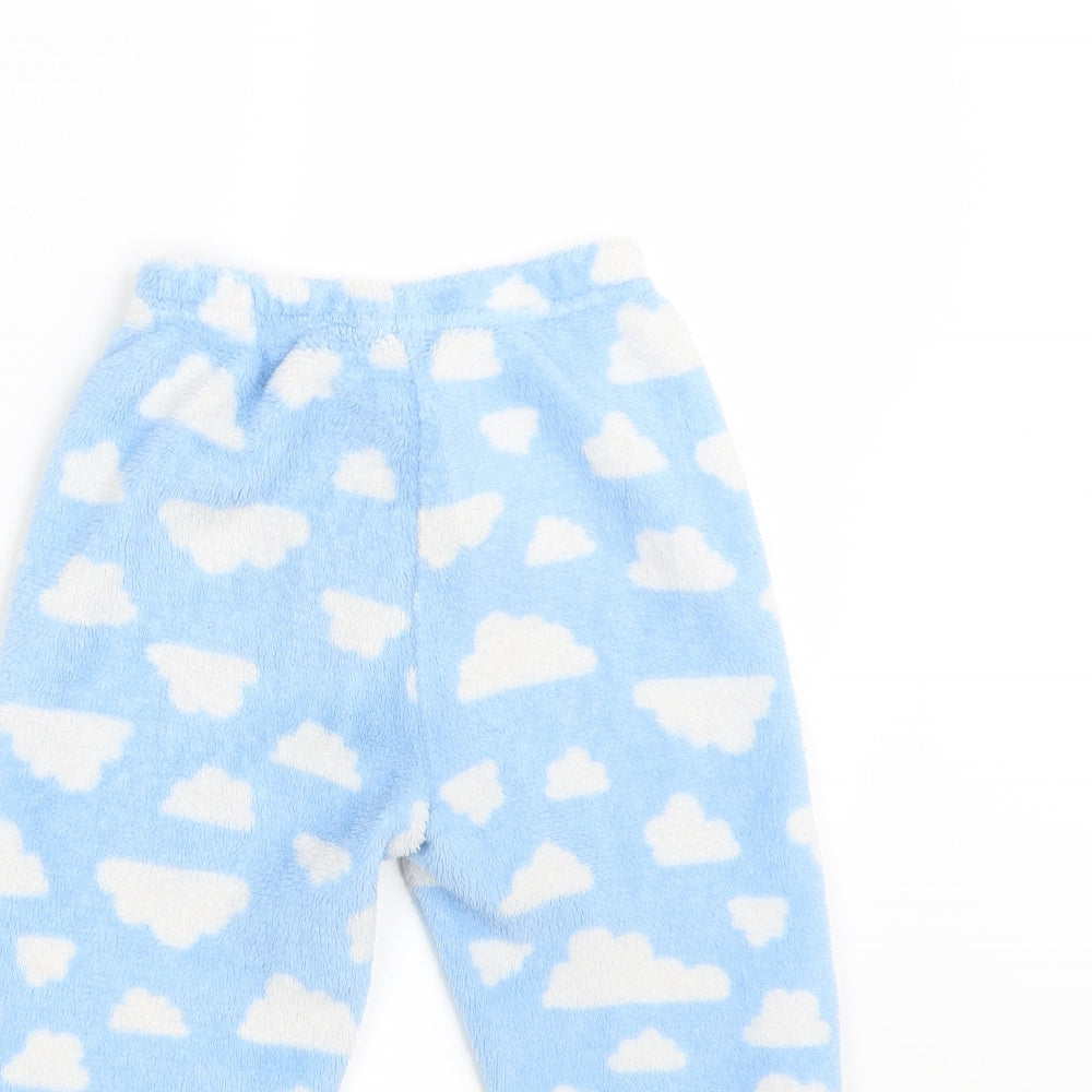 Young Dimension Girls Blue Colourblock  Sweatpants Trousers One Size - Waist 18in; Inside  leg 17in
