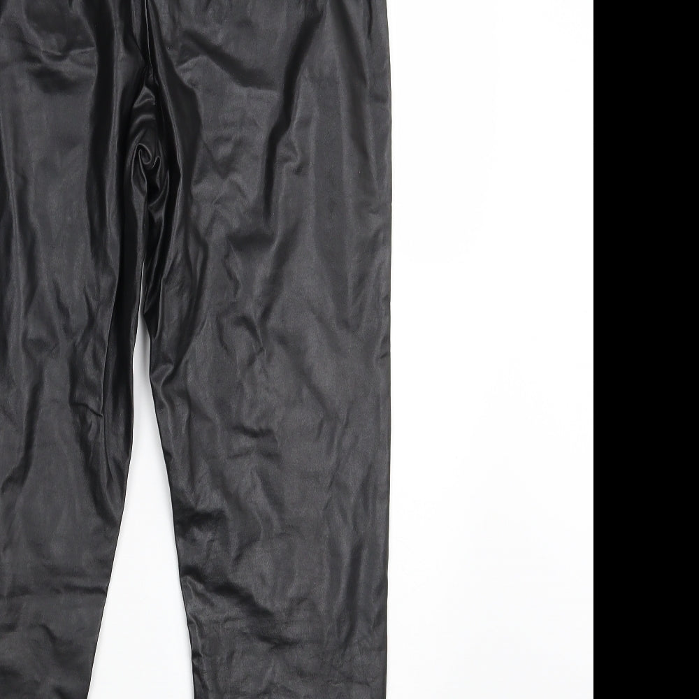 PRETTYLITTLETHING Womens Black   Trousers  Size 8 L27 in