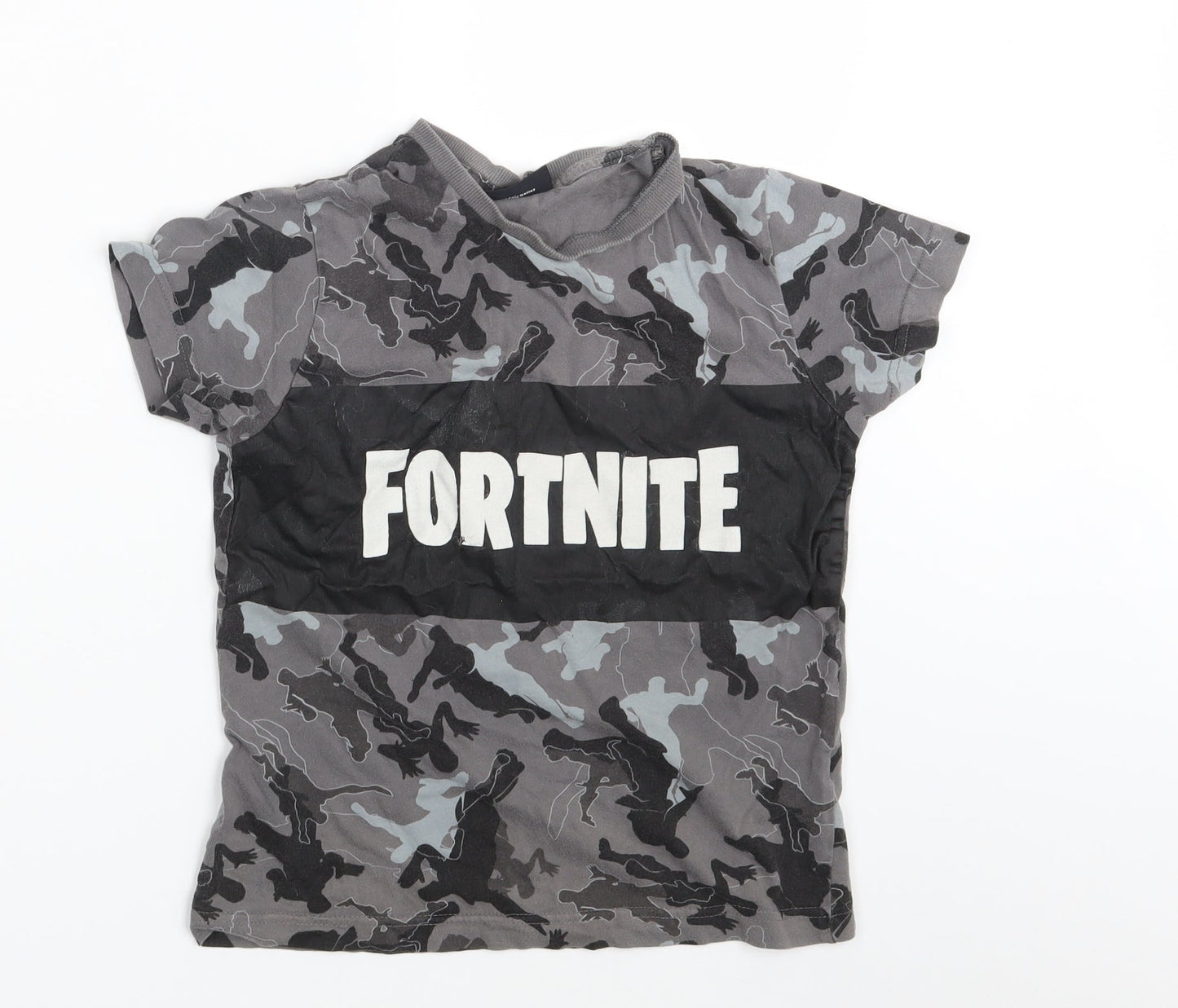 Fortnite Boys Grey   Basic T-Shirt Size S