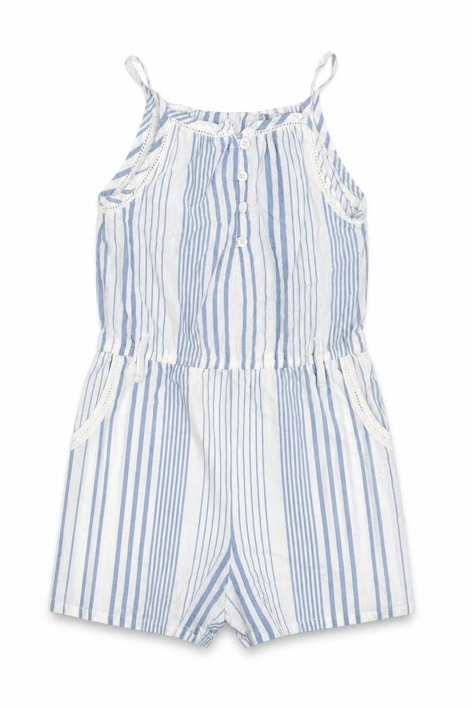 NEXT Girls White Striped  Jumpsuit One-Piece Size 5 Years