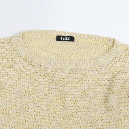 Preloved G21 Womens Yellow   Pullover Jumper Size 12 - Detail