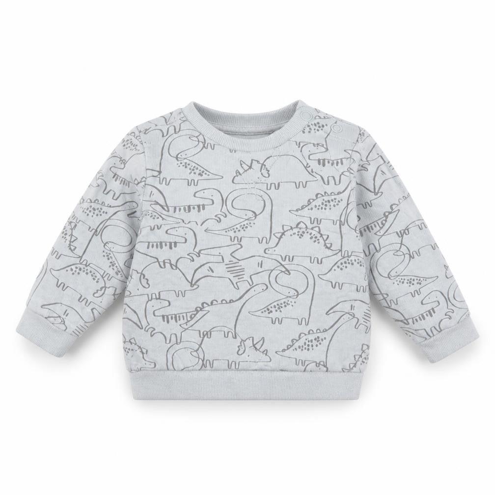 TU Baby Grey Animal Print  Pullover Jumper Size 6-9 Months  - Dinosaur