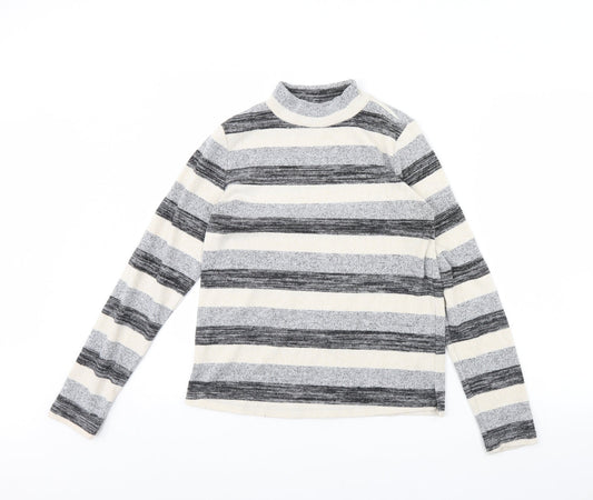 Nocozo Womens Black Striped  Pullover Jumper Size 10
