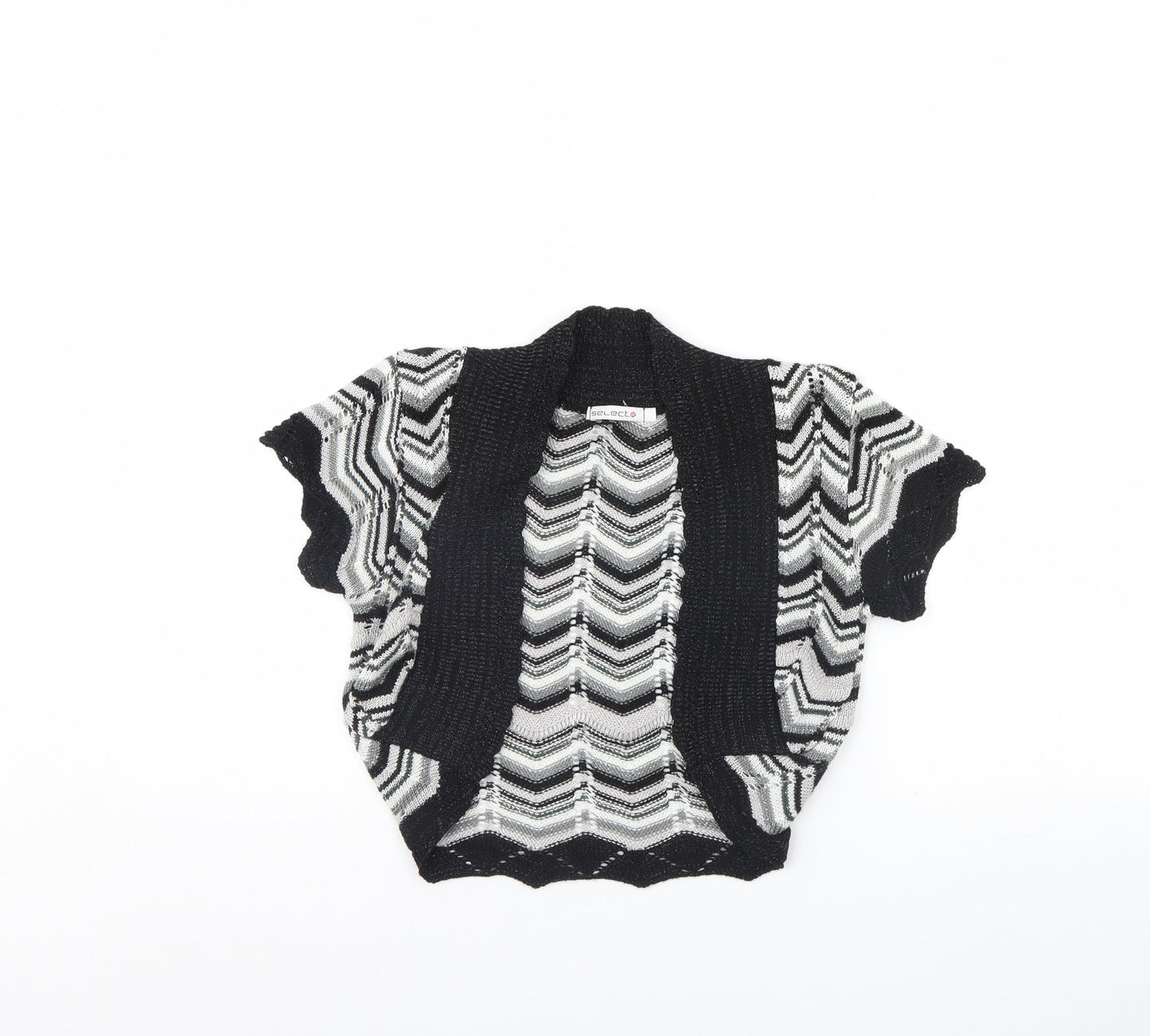 Select Womens Black Striped  Jacket  Size M