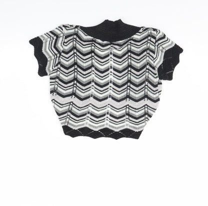 Select Womens Black Striped  Jacket  Size M
