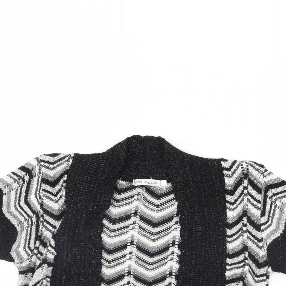 Select Womens Black Striped  Jacket  Size M