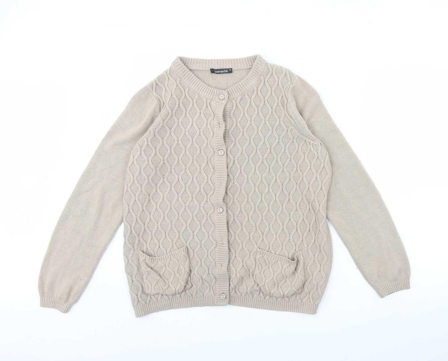 Bonmarché Womens Beige   Cardigan Jumper Size M