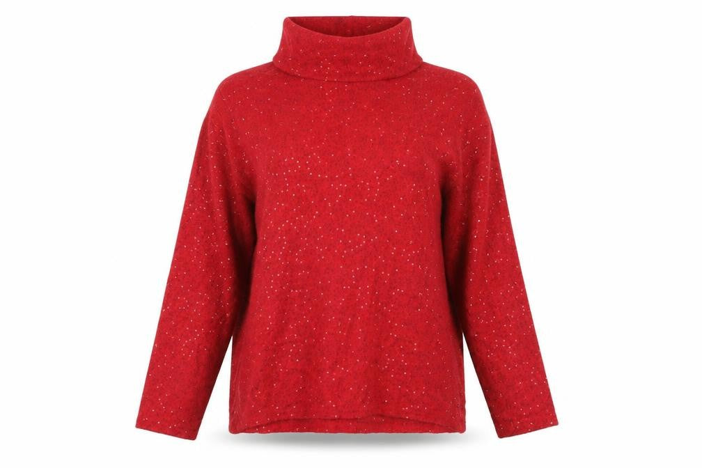 Isle Essentials Womens Red   Pullover Jumper Size M