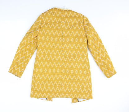 Next Womens Yellow Striped  Jacket  Size 6