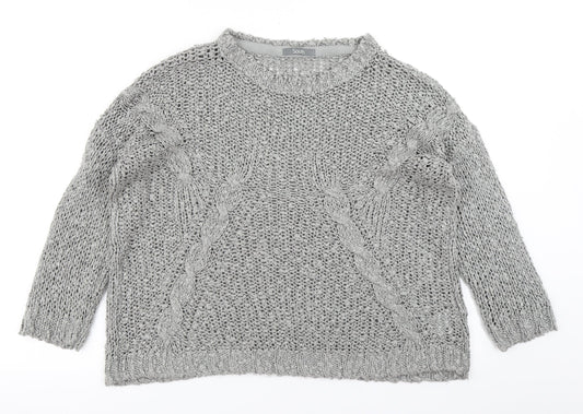 South Womens Grey  Knit Pullover Jumper Size 14