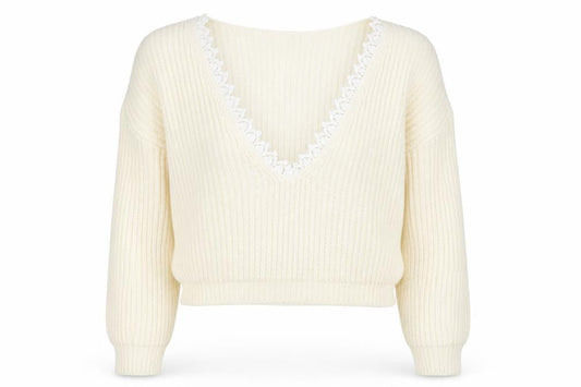 Boohoo Womens White  Knit Pullover Jumper Size M