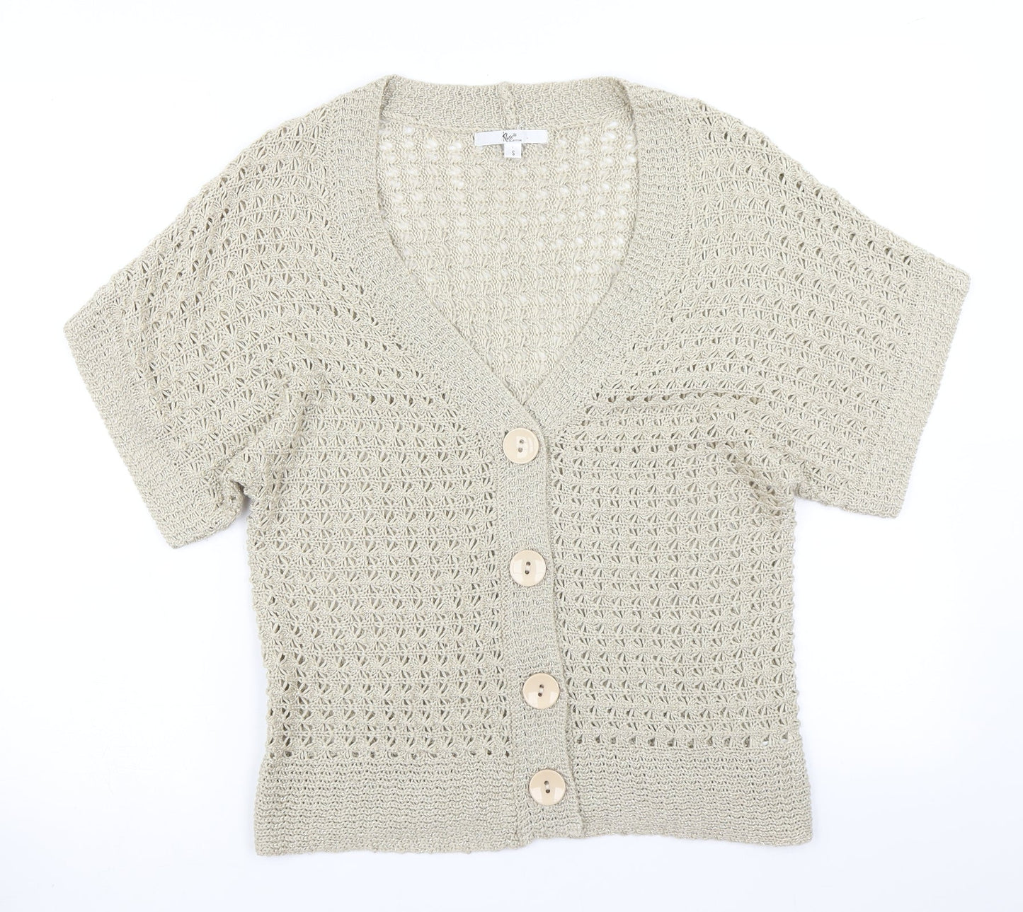 Klass Collection Womens Beige  Knit Cardigan Jumper Size S
