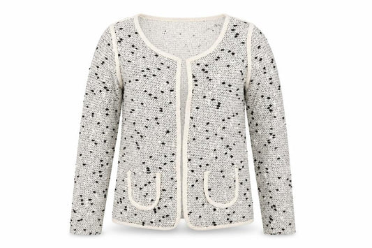 Papaya Womens Grey Polka Dot  Jacket Blazer Size 10