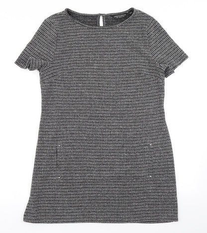 Preloved Dorothy Perkins Womens Grey   A-Line  Size 10 - Front