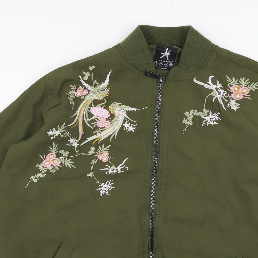Atmosphere Womens Green Floral  Jacket  Size 8