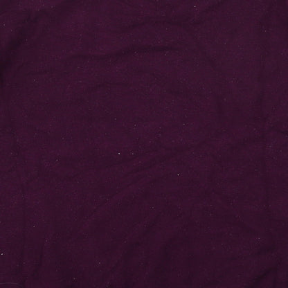Image Womens Purple  Knit Pullover Jumper Size S