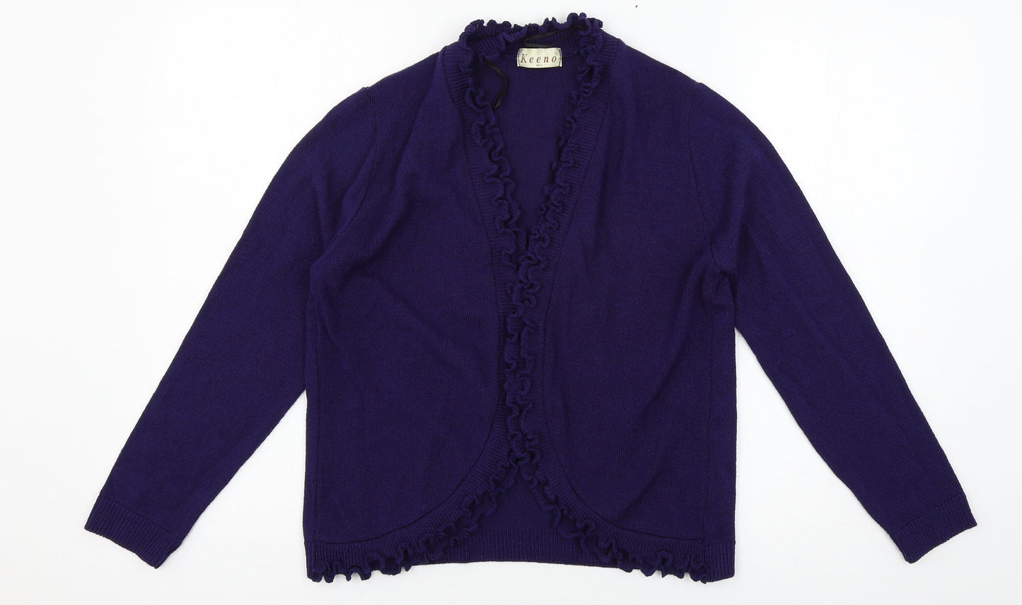 Keeno Womens Blue  Knit Cardigan Jumper Size M