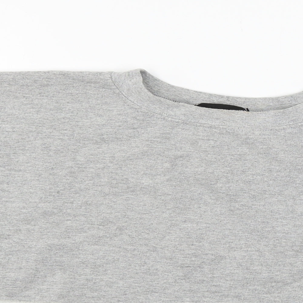 PRETTYLITTLETHING Womens Grey  Jersey Pullover Sweatshirt Size M
